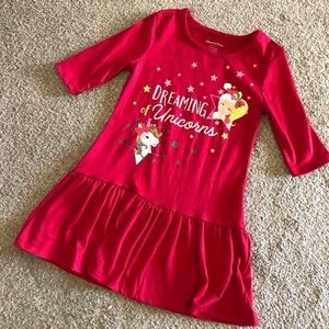JoJo unicorn Christmas dress in size XS